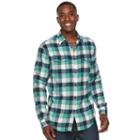 Men's Sonoma Goods For Life&trade; Plaid Flannel Button-down Shirt, Size: Large, Med Green