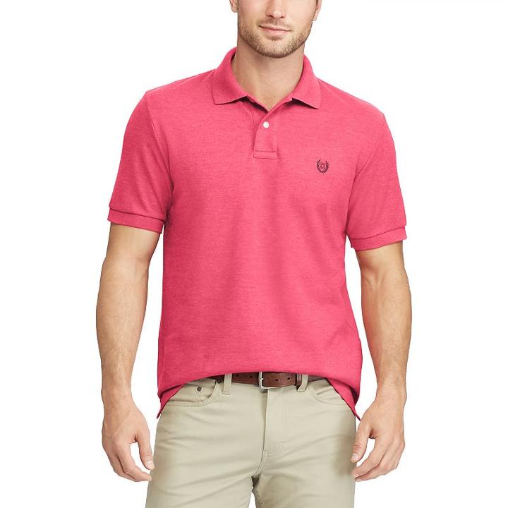 Men's Chaps Classic-fit Easy-care Interlock Polo, Size: Xxl, Pink