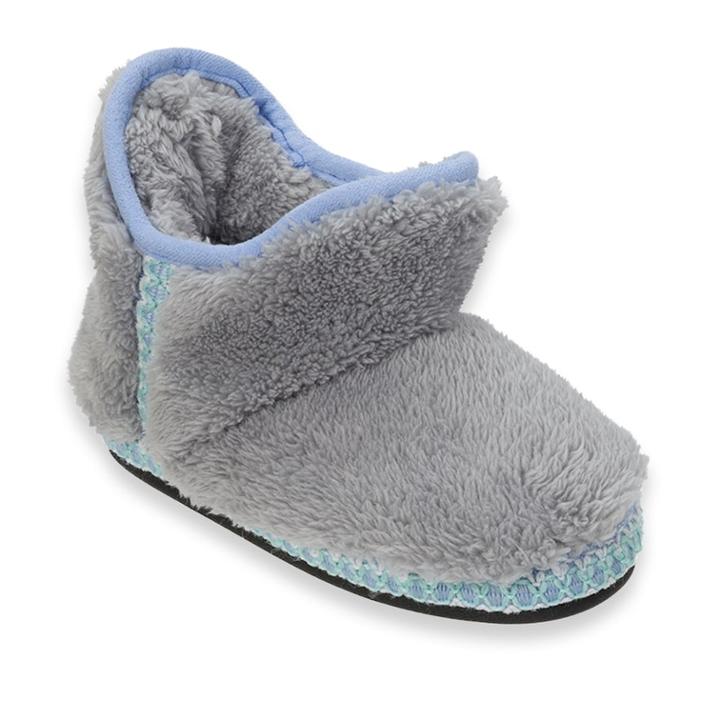 Dearfoams Pile Girls' Slipper Boots, Size: 11-12, Dark Grey