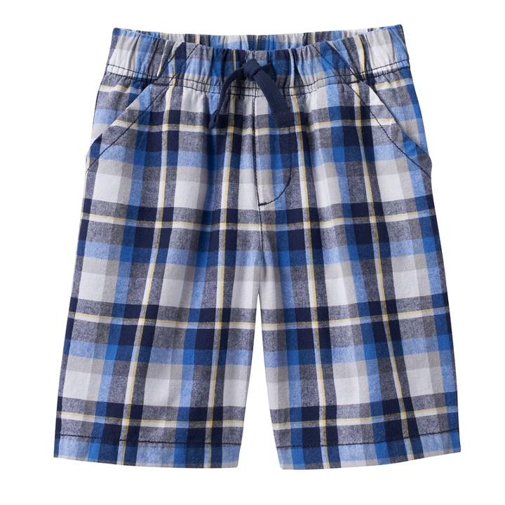 Boys 4-7x Jumping Beans&reg; Plaid Shorts, Size: 7x, Dark Blue