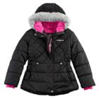 Girls 7-16 Zeroxposur Faux-fur Trim Heavyweight Puffer Jacket, Size: 7-8, Black