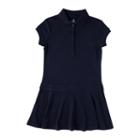 Girls 4-6x Chaps School Uniform Short Sleeve Polo Shirt Dress, Girl's, Size: 5, Blue (navy)