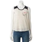 About A Girl, Juniors' American Honey Raglan Graphic Tank, Size: Xl, Lt Beige