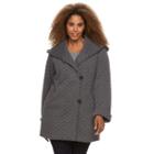 Plus Size Gallery Hooded Quilted Fleece Jacket, Women's, Size: 2xl, Grey