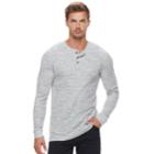 Men's Marc Anthony Slim-fit Waffle-weave Knit Henley, Size: Large, Med Grey
