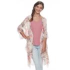 Mudd&reg; Ruffled Floral Wrap, Women's, Beig/green (beig/khaki)