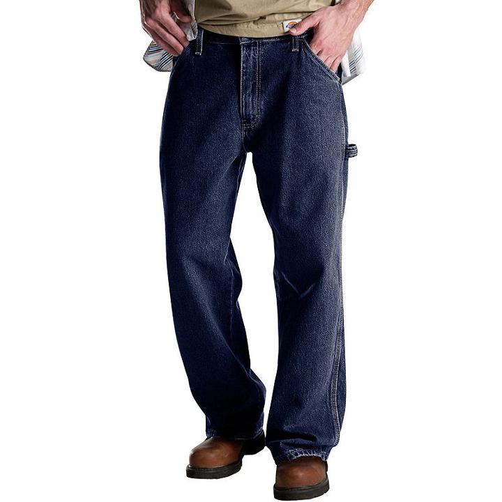 Men's Dickies Relaxed Fit Denim Carpenter Jeans, Size: 36x36, Blue