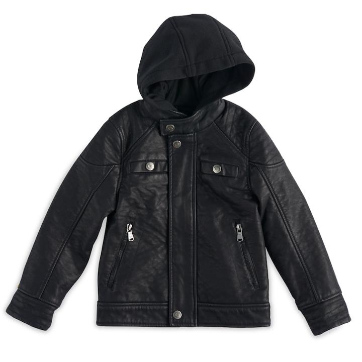 Boys 8-20 Urban Republic Faux-leather Moto Jacket, Size: 18-20, Black
