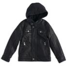 Boys 8-20 Urban Republic Faux-leather Moto Jacket, Size: 18-20, Black