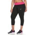 Plus Size Nike Dri-fit Essential Crop Capri Leggings, Women's, Size: 1xl, Grey (charcoal)