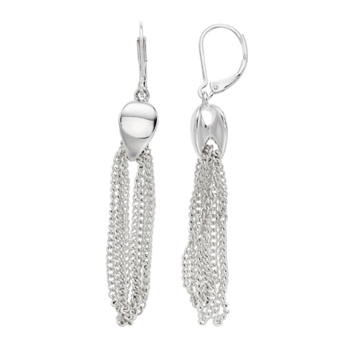 Napier Linked Together Chain Drop Earrings, Women's, Silver