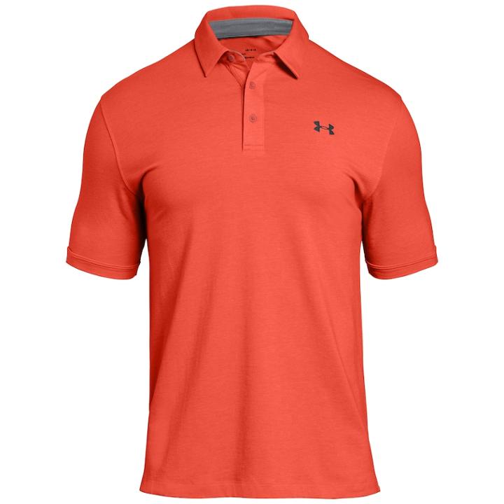 Men's Under Armour Charged Cotton Scramble Golf Polo, Size: Xxl, Orange