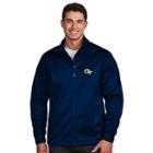 Men's Antigua Georgia Tech Yellow Jackets Waterproof Golf Jacket, Size: Xl, Blue (navy)