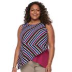 Plus Size Dana Buchman Geometric Print Tank, Women's, Size: 1xl, Lt Purple