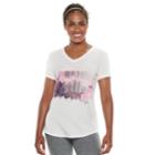 Women's Tek Gear&reg; Dry-tek V-neck Tee, Size: M Tall, White