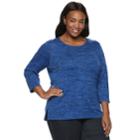 Plus Size Croft & Barrow&reg; Scoopneck Top, Size: 2xl, Turquoise/blue (turq/aqua)