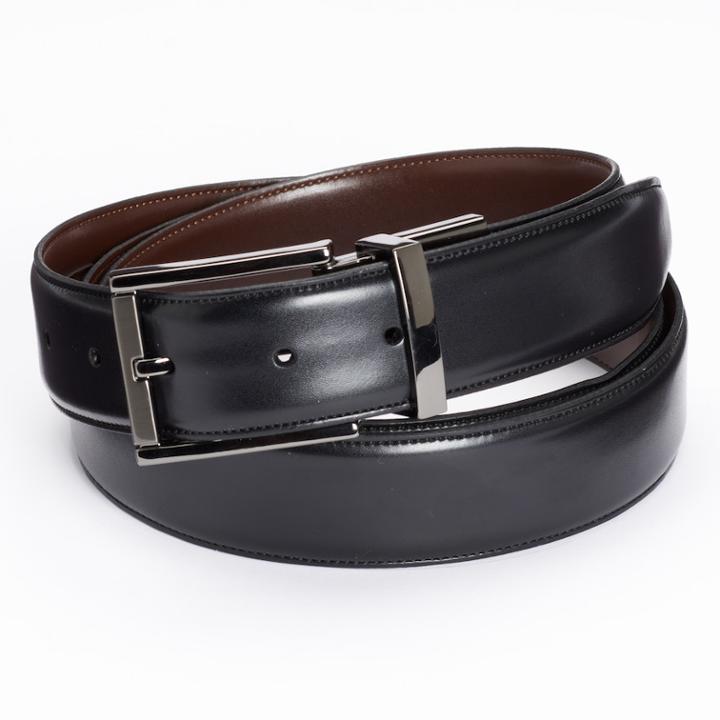 Big & Tall Apt. 9&reg; Reversible Feather-edge Belt, Men's, Size: 52, Grey