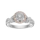 Simply Vera Vera Wang 14k Gold 3/4 Carat T.w. Diamond Halo Engagement Ring, Women's, Size: 6