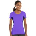 Women's Tek Gear&reg; Base Layer Scoopneck Workout Tee, Size: Medium, Brt Purple