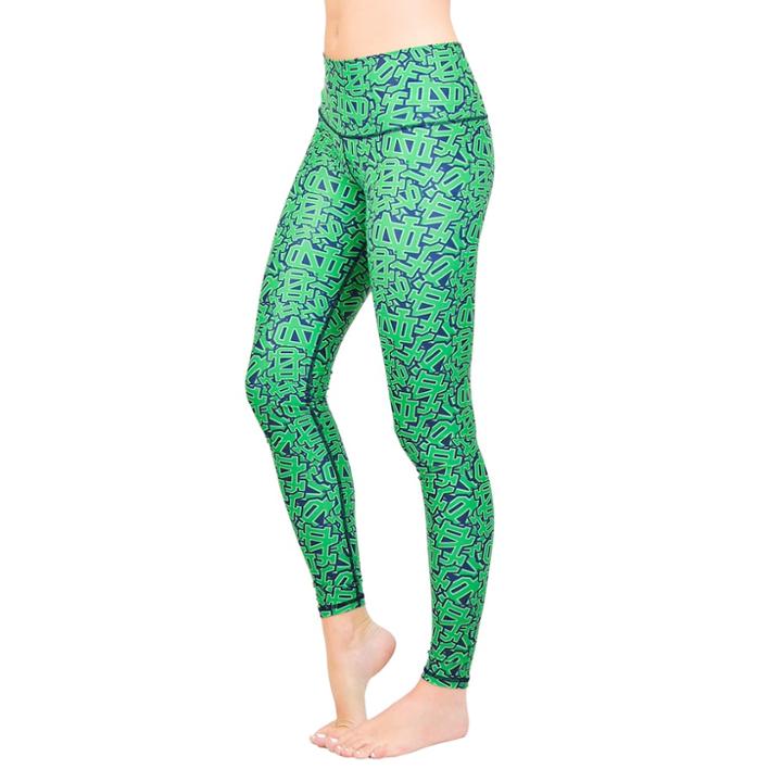 Notre Dame Fighting Irish Stacked Leggings, Women's, Size: Large, Multicolor