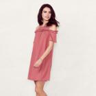Women's Lc Lauren Conrad Cold-shoulder Shift Dress, Size: Small, Orange