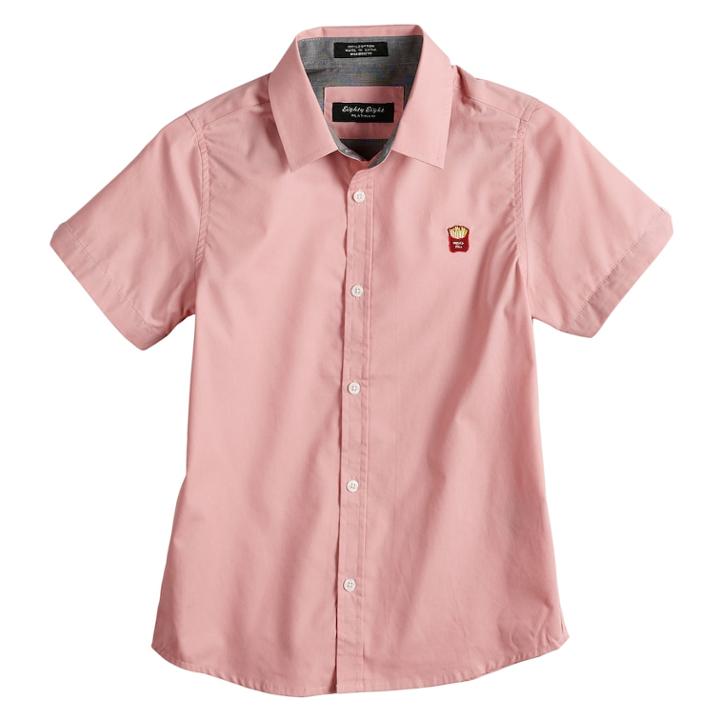 Boys 8-20 Eighty Eight Button-down Woven Shirt, Size: Medium, Pink