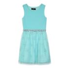 Girls 7-16 Iz Amy Byer Knit Glitter Mesh Dress, Girl's, Size: 14, Lt Green