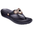 Crocs Sanrah Diamante Women's Wedge Sandals, Size: 8, Grey
