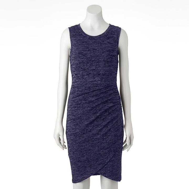 Women's Apt. 9&reg; Faux-wrap Dress, Size: Medium, Drk Purple