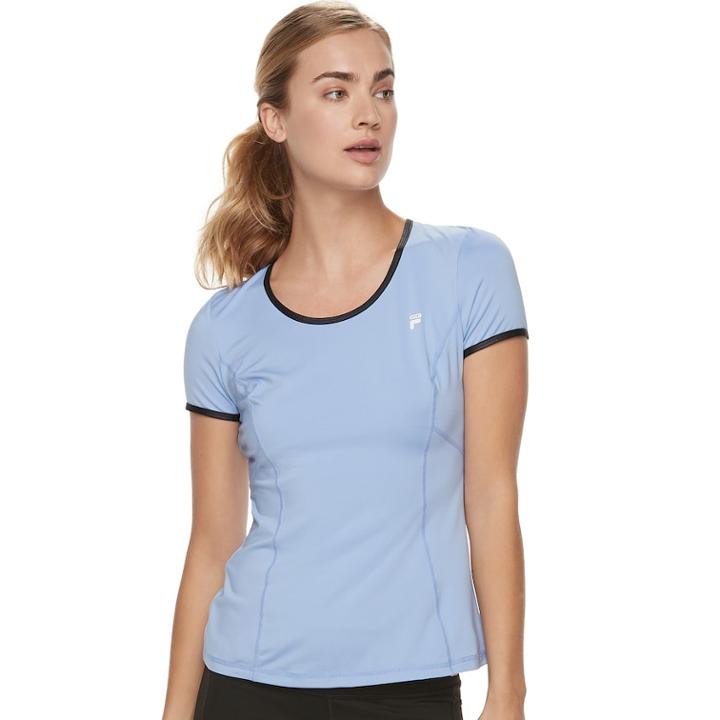 Women's Fila Sport&reg; Cross Back Short Sleeve Tee, Size: Small, Light Blue