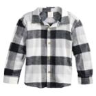 Baby Boy Jumping Beans&reg; Plaid Flannel Button Down Shirt, Size: 18 Months, Black