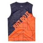 Boys 4-7 Nike Logo Just Do It Abstract Muscle Tee, Size: 7, Blue (navy)
