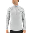 Men's Adidas Outdoor Climawarm Terrex Logo Performance Half-zip Pullover, Size: Xl, Grey