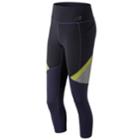 Women's New Balance Transform Pocket High-waisted Capri Leggings, Size: Medium, Blue