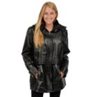 Excelled Nappa Leather Parka, Women's, Size: Xl, Black
