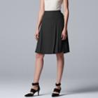 Women's Simply Vera Vera Wang Lace-up A-line Skirt, Size: Xs, Black