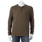 Men's Croft & Barrow&reg; Classic-fit Easy-care Henley, Size: Xxl, Dark Brown