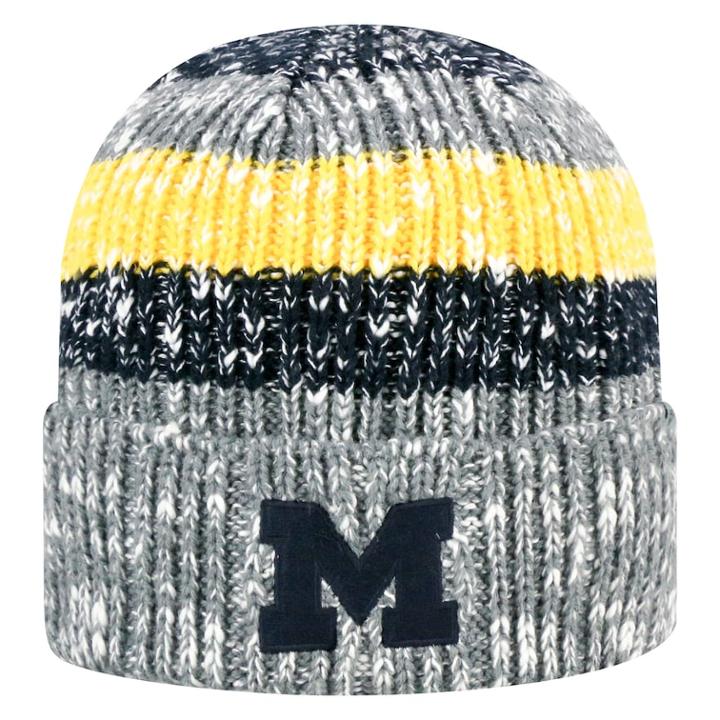 Adult Top Of The World Michigan Wolverines Wonderland Beanie, Men's, Med Grey