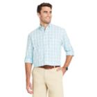 Men's Izod Classic-fit Essential Plaid Woven Button-down Shirt, Size: Small, Brt Blue