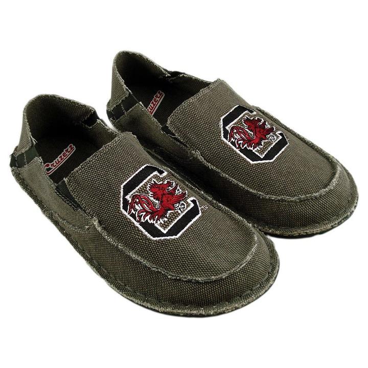 Men's South Carolina Gamecocks Cazulle Canvas Loafers, Size: 10, Grey