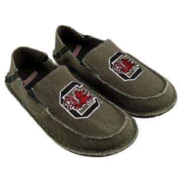 Men's South Carolina Gamecocks Cazulle Canvas Loafers, Size: 10, Grey