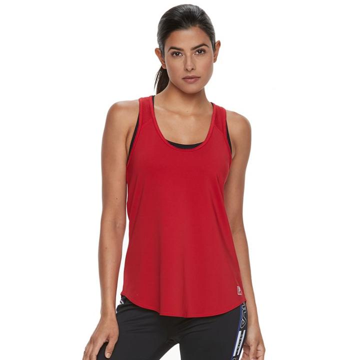 Women's Fila Sport&reg; Scoop Neck Racerback Tank, Size: Large, Med Red