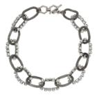 Simply Vera Vera Wang Chunky Mesh & Simulated Pearl Link Necklace, Women's, White