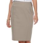 Women's Apt. 9&reg; Torie Pencil Skirt, Size: 2, Dark Beige
