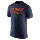 Men's Nike Illinois Fighting Illini Football Facility Tee, Size: Xxl, Blue (navy)