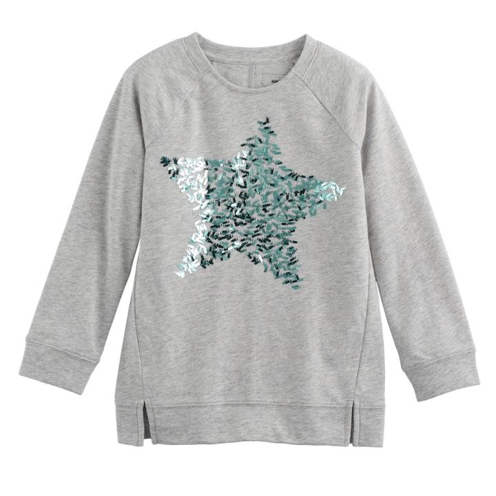 Girls 4-12 Sonoma Goods For Life&trade; Long-sleeve Raglan Tunic, Size: 5, Dark Grey