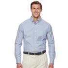 Big & Tall Croft & Barrow&reg; Classic-fit Stretch Woven Button-down Shirt, Men's, Size: L Tall, Blue