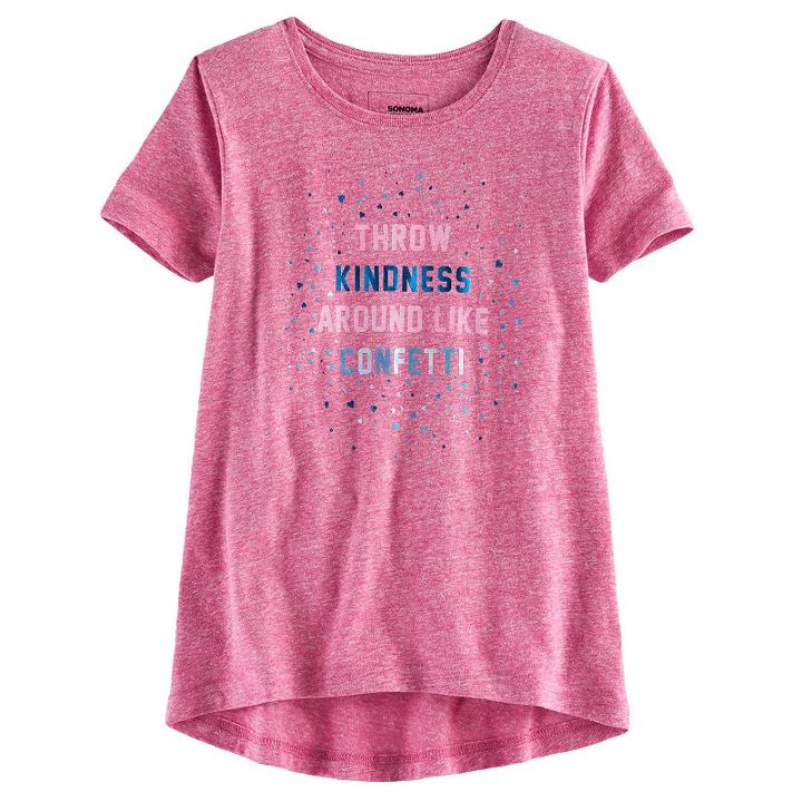 Girls 4-16 Kohl's Cares&reg; Sonoma Goods For Life&trade; Communitees Graphic Tee, Size: Xs, Pink