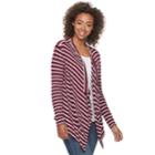 Juniors' So&reg; Waterfall Open-front Cardigan, Teens, Size: Small, Dark Pink