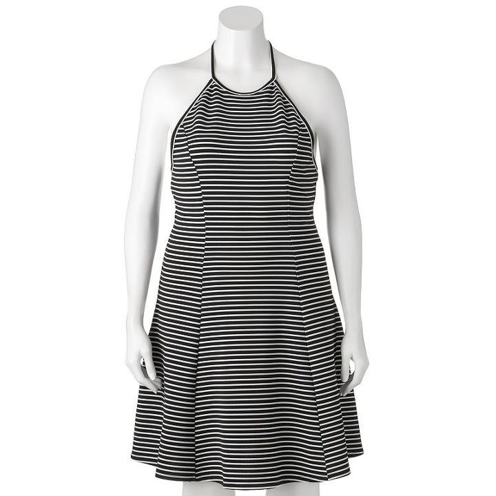 Juniors' Plus Size So® Striped Halter Dress, Girl's, Size: 1xl, Oxford